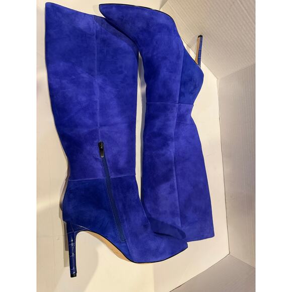 Nine West womens Richy knee high riding boots blue422  size 9.5 M suede   nwob - Picture 9 of 9